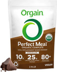 Orgain Perfect Meal Organic Vegan Meal Replacement Protein Powder Chocolate  25g Plant Based Protein 80 Superfoods 1B Probiotics  10g Fiber Adaptogens  Ashwagandha  216lb