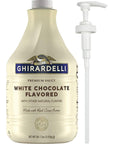 Ghirardelli Chocolate Sauce Set  Chocolate Sauce Pack with White Chocolate Flavored Sauce  873oz Sauce Bottle with Pump  Chocolate Syrup for Coffee Toppings Ice Cream