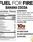 Fuel for Fire Protein Smoothie Pouch  Banana Cocoa 24Pack  Healthy Snack  Recovery  No Sugar Added Dietitian Approved  Functional Fruit Smoothies  Gluten Free Kosher 45oz pouches