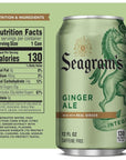 Generic Seagram Ginger Ale 12fl oz Cans 18 Pack