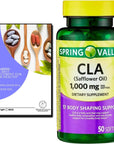 Spring Valley CLA Safflower Oil, 1,000mg, 50 Softgels with Vitamins- The Best Investment for Your Health Mark & Lola's Guide (2 Items)