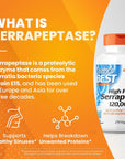 Doctor's Best High Potency Serrapeptase, Supports Healthy Sinuses and a Healthy Immune System, Non-GMO, Gluten Free, Vegan, 120, 000 SPU, 270 Veggie Caps