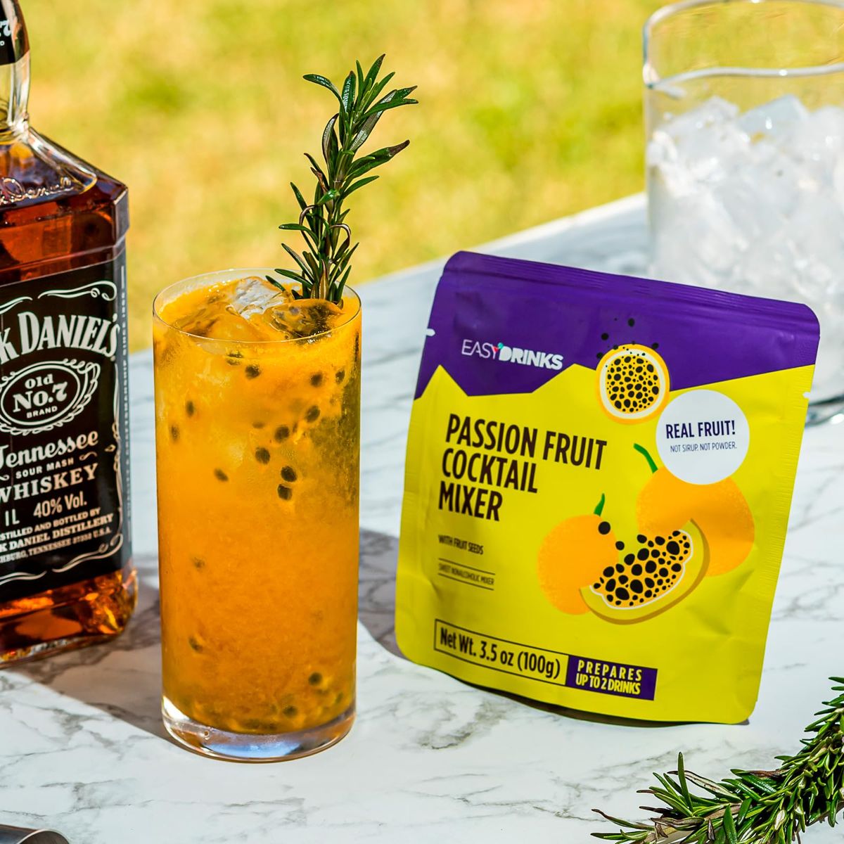 Easy Drinks Passion Fruit Cocktail Mixer Real fruit with seeds  Pack 5x 35 oz  Prepares up to 10 cocktails