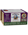 Henry  Lisas Natural Seafood Wild Alaskan Pink Salmon 6Ounce Cans Pack of 4