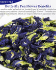 Natural Butterfly Pea Flower Tea Premium Dried Butterfly Pea Flower for Blue  Purple Drinks and Food Coloring vF±53oz300g