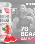 XTEND Original BCAA Powder Watermelon Explosion - Sugar Free Post Workout Muscle Recovery Drink with Amino Acids - 7g BCAAs for Men & Women - 30 Servings