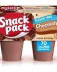 Snack Pack Sugar-Free Chocolate Pudding Cups, 4 Count, 12 Pack