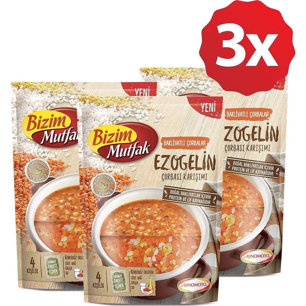 Ezo Gelin Soup 3 Packs Turkish Style Soup Ezo Gelin Historical Turkish Tastes Anatolian Cuisine Turkey Cuisine By Bizim 240 Gr 84 Oz Halal 4H1()  E7(. *1CJ  4H1(&#39;* *1CJ)