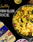 Golden Saffron Yellow Rice  Delicious Taste Low Fat GMO Free Easy Cook Low Fat Long Grain Rice  32OZ 2LBS