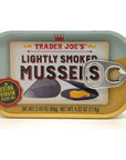 Lightly Smoked Mussels in Extra Virgin Olive Oil by Trader Joes 402oz 114g Each  Pack of 4