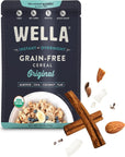 Wella Cereal Oatmeal Alternative GlutenFree Breakfast Hot Cereal GrainFree Paleo Organic Vegan High Protein Superfood PlantBased NonGMO Low in Net Carbs SingleServe Packets Original Flavor 10 Count 16 oz Packets