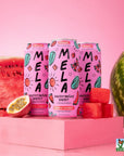 Mela Water Watermelon Juice Drink Electrolytes  Antioxidants Refreshing Hydration Coconut Water Alternative Vitamin C Passionfruit 169 fl oz Pack of 12