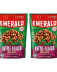 Emerald Nuts Kettle Glazed Walnuts 2Pack  65 Oz Resealable Bag  Kosher Dairy Certified NonGMO Contains No Artificial Preservatives Flavors or Synthetic Colors