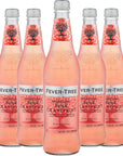 Fever Tree Sparkling Pink Grapefruit Soda  Premium Quality Mixer and Soda  Refreshing Beverage for Cocktails  Mocktails 500ml Bottle  Pack of 5