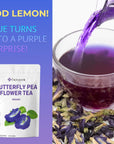 Blue Butterfly Pea Flower Tea NonGMO  CaffeineFree Herbal Tea bags Healthy Dried Butterfly Pea Flower for Blue  Purple Drinks and Food Coloring 40 Bags