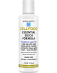 Cellfood Essential Silica Anti-Aging Formula, 4 fl oz - Supports Healthy Bones, Joints, Hair, Skin, Nails, Teeth & Gums - Easy to Absorb Liquid - Gluten Free, Thiaminase Free, Non-GMO - 40-Day Supply