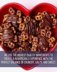 Edward Marc Snappers Sweet Caramel  Pretzels Cluster  Crunchy Pretzel Snack With Dark Chocolate  Sea Salt For Adults And Kids  6 oz pack of 2