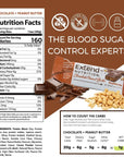 Extend Nutrition Diabetic Protein Bars, Sugar Free Snacks for Adults, Diabetic Snacks and Sugar Free Candy for Diabetics, Gluten Free Snacks, Low Carb Protein Bar, Perfect Bar as Breakfast Bars, Chocolate Peanut Butter, 15 Count