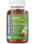 Noor Vitamins Halal Children Fiber Gummy with Prebiotic Plant Based Fiber; Sugar Free, Non-GMO, Gluten Free, Vegan Friendly Gelatin Free Halal Vitamins - 90 Count