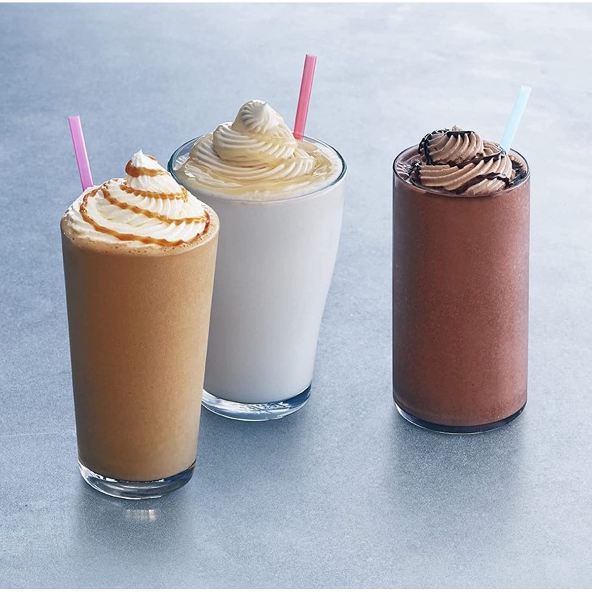 Ghirardelli Premium Frappe Mix Variety Mocha Flavored Coffee Added and Chocolate Flavored No Coffee Added with Ghirardelli Stamped Barista Spoon