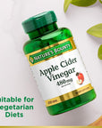 Nature's Bounty Apple Cider Vinegar 480mg Pills, Vegetarian Supplement Plant Based, 200 Tablets