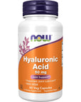 NOW Supplements, Hyaluronic Acid 50 mg with MSM, Joint Support*, 60 Veg Capsules (Pack of 1)