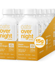 Oats Overnight Maple Brown Sugar Bottled Shake  Gluten Free NonGMO Vegan Friendly Breakfast Meal Replacement Shake with Powdered Oat milk 15g of Protein 10 Pack