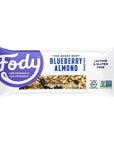 Fody Foods Vegan Protein Nut Bars | 3g Protein Snack Bar | Low FODMAP Certified | Gut Friendly IBS Friendly Snacks | Gluten Free Lactose Free Non GMO | Blueberry Almond Bars, 12 Count