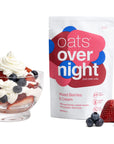 Oats Overnight Mixed Berries  Cream  Overnight Oats with 22g Protein High Fiber Breakfast Protein Shake  Gluten Free Oatmeal Non GMO High Protein Oatmeal 28 oz per meal 8 Pack