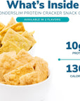 WonderSlim Protein Cracker Snack Chips Cheddar Low Fat  Gluten Free 10ct