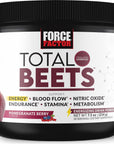 Force Factor Total Beets Energy Drink Mix, Superfood Beet Root Powder with Nitrates to Boost Energy and Support Circulation, Blood Flow, Nitric Oxide and Stamina, Heart Health Supplement, 30 Servings