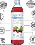 Napa Hills Wine Antioxidant Water  Flavored Wine Water NonAlcoholic Resveratrol Enriched Drink  No Wine Taste No Carbs No Calories Sugar Free Pinot Berry 169 Fl Oz Pack of 12