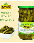 Zarrin  Pickled Midget Cucumber Cornichons 4 Pack 233 oz x 4