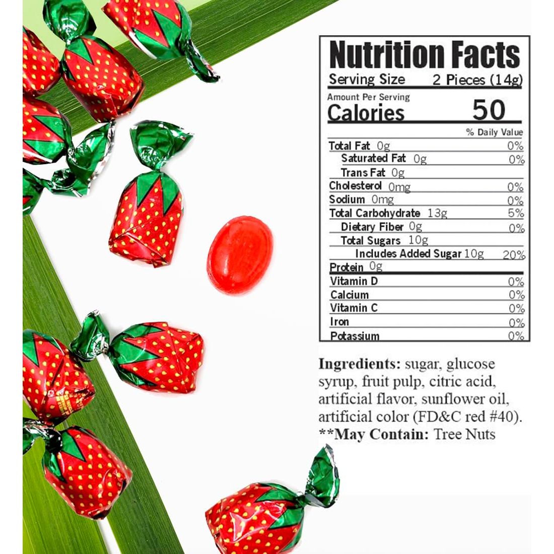 SweetGourmet Arcor Strawberry Bon Bons Buds Filled Hard Candy  2 Pounds