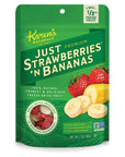 Karens Naturals Organic Just Strawberries N Bananas 2 Ounce Pouch Organic All Natural FreezeDried Fruits  Vegetables No Additives or Preservatives NonGMO