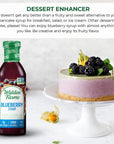 Walden Farms Blueberry Sugar Free Syrup for Pancakes Waffles French Toast and Fresh Pastries 0g Net Carbs Calories Fat or Gluten Kosher Certified 12 oz Bottle