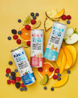 BUBBLR Sparkling Water 3 Flavors with Natural Caffeine triple berry breezr twisted elixr tropical dreamr Antioxidants 0 Sugar  12 Fl Oz Cans 12 Count