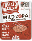 Wild Zora Instant Keto-Friendly Soups Tomato Basil 8-pack Broth Made with Chickpeas, Garlic, Onion, Gluten-Free, Grain, No Added Sugar, Vegan Friendly Flavorful Pantry Staples - 0.5oz/13g