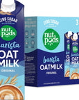 nutpods Original Barista Oat Milk  Sugar Free Non Dairy Milk Made from Oats  Keto Oatmilk Barista Blend  70 calories Gluten Free NonGMO Vegan Kosher 32 fl oz 3Pack