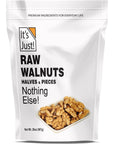 Its Just  Raw Walnuts Premium Quality California Grown Made in USA 20oz 125lb Unsalted Halves  Pieces