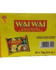 Wai Wai Instant Noodles Chicken Flavored 26Ounce 75g Packages Pack of 30