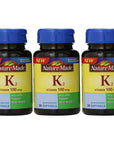 Nature Made Vitamin K2 100 mcg Softgels 30 (3) (Packaging May Vary)