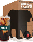 Wandering Bear Straight Black Organic Cold Brew Coffee On Tap 96 fl oz  Extra Strong Smooth Unsweetened ShelfStable and Ready to Drink Iced Coffee Cold Brewed Coffee Cold Coffee