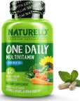 NATURELO One Daily Multivitamin for Men 50+ - with Vitamins & Minerals + Organic Whole Foods - Supplement to Boost Energy, General Health - Non-GMO - 60 Capsules - 2 Month Supply