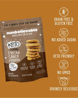 Nunbelievable Pecan Sandy Keto Cookies | Delicious Sugar Free Diabetic Snacks | Non GMO and Grain Free Healthy Snacks for Adults | 3.4 Ounce Bags, Pack of 4