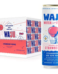 Natural Strawberry Sparkling Water  Direct from Fruit Hydration No Added Sugar Low Calorie Drink Antioxidant  Vitamin Rich Organic Bubbly EcoFriendly Alternative to Flavored Water or Seltzer Water by WAJU 12oz Cans 12Pack