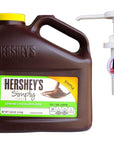 Hersheys 75 lb Simply Chocolate Syrup Jug  a Sophley 33 oz 10 ml Chocolate SyrupCondiment Pump