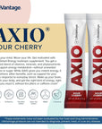 AXIO Regular Energy Drink Powder, Sour Cherry, 30 Packets, Instant Energy Powder, Energy Supplement in a Drink Mix, w/B Vitamins, DMAE, L-Theanine, Quercetin, Green Tea & Pine Bark Extract