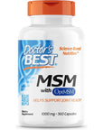 Doctor's Best MSM with OptiMSM, Joint Support, Immune System, Antioxidant and Protein-Building Role, Non-GMO, Gluten Free, 1000 mg, 360 Capsules