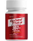 Ephed Plus Extreme Energy with Mormon Tea, 350 mg Caffeine Supplement with Vitamin B6, B12, and 25mg Mormon Tea per 2 Capsule Serving, 100 Capsules